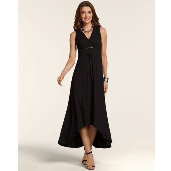 Chico's Mikayla Maxi Dress Size 2 (12) Sleeveless - Picture 1 of 16